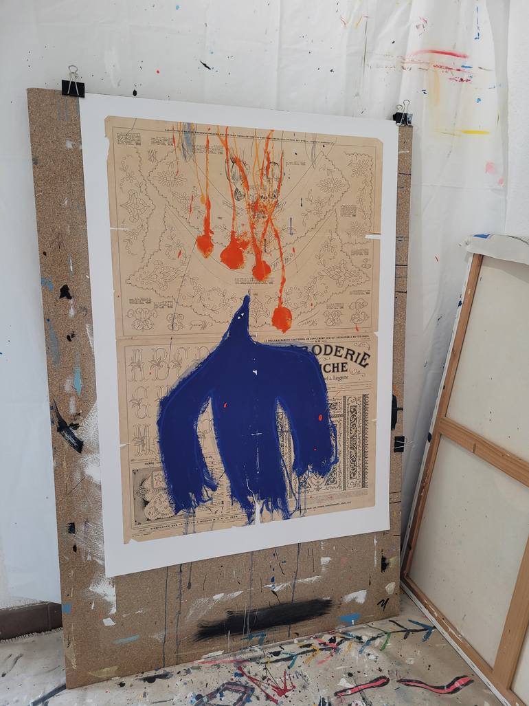 Original Abstract Animal Painting by Beatriz Mahan