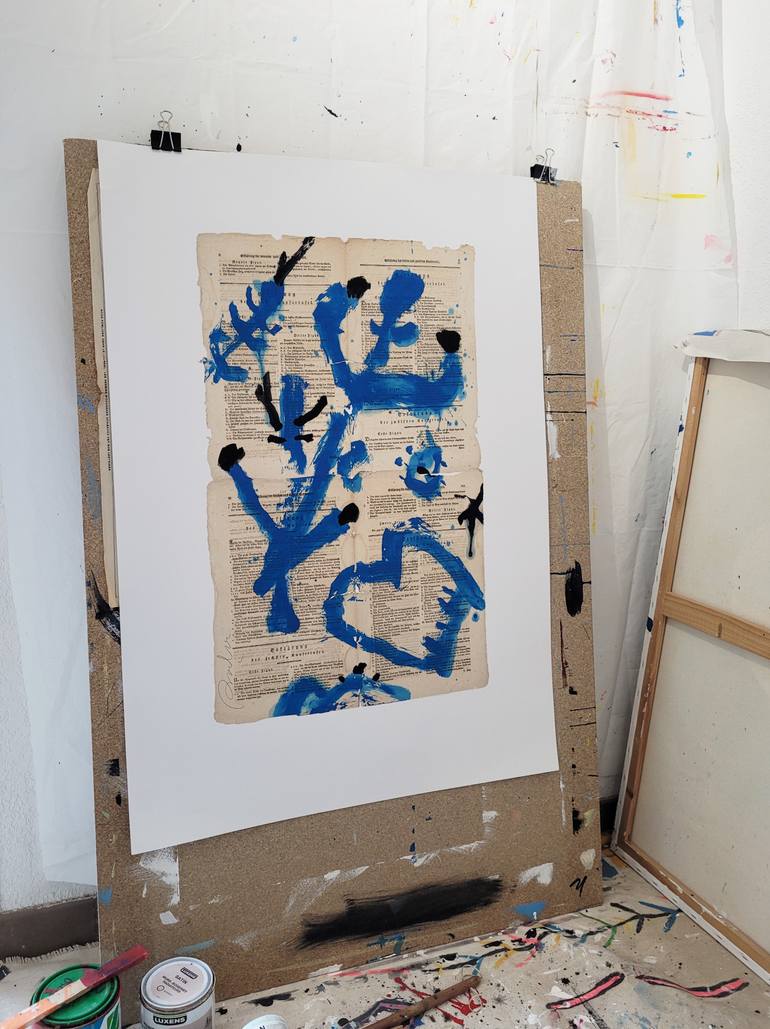 Original Abstract Expressionism Abstract Painting by Beatriz Mahan