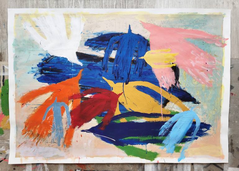 Original Abstract Animal Painting by Beatriz Mahan