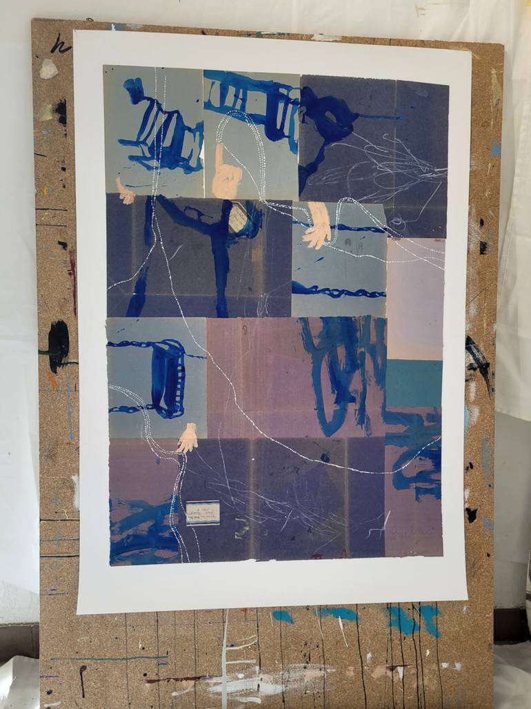 Original Painterly Abstraction Abstract Mixed Media by Beatriz Mahan