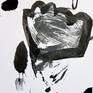 Minimalist unique ink painting and drawing on bright-white paper of 150 lbs (220 gms).

Signed on the back.