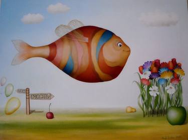 Print of Fish Paintings by Tatiana Vezeleva