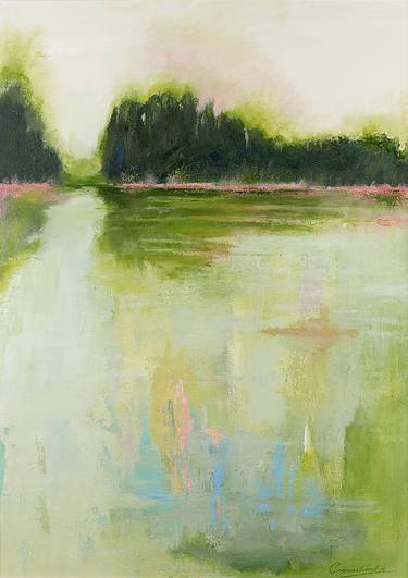Original Abstract Expressionism Landscape Painting by Susan Crismas Wood