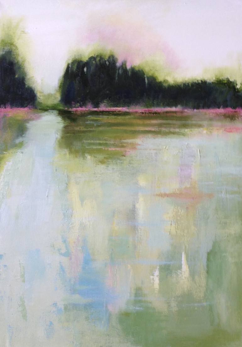Original Abstract Expressionism Landscape Painting by Susan Crismas Wood