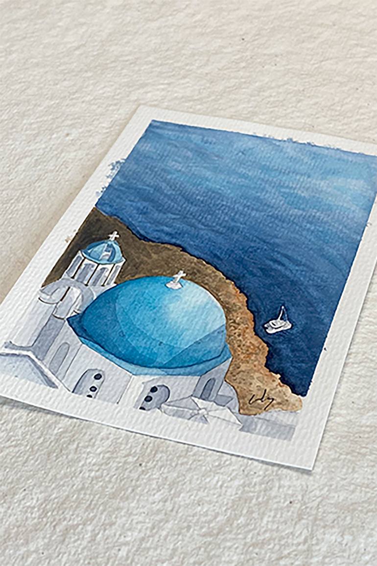 Original Documentary Travel Painting by Catherine Koblinsky