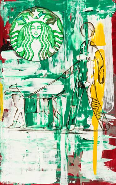 "coffee in the morning" starbucks DNA Collection NFT available with this painting thumb