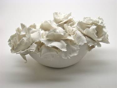 Original Realism Floral Sculpture by Pascale Morin