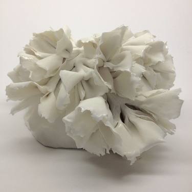 Original Abstract Floral Sculpture by Pascale Morin