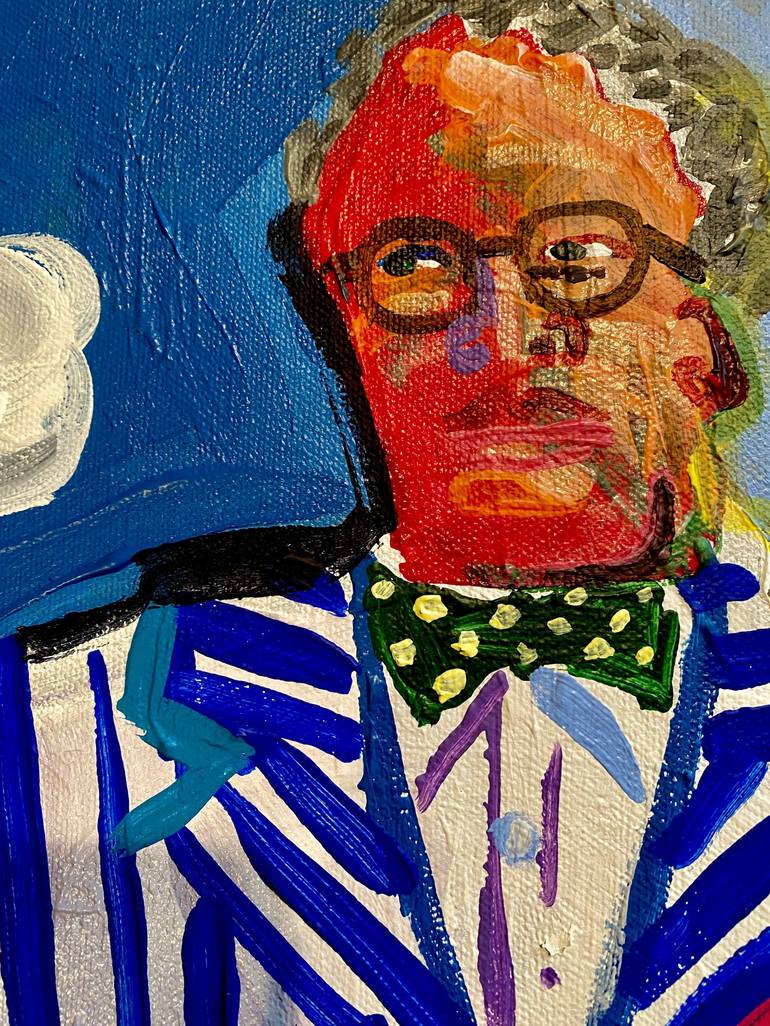 Original Folk Men Painting by Steve Spencer
