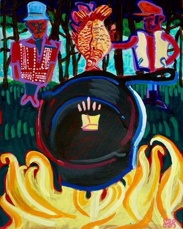 Original Fauvism Men Painting by Steve Spencer