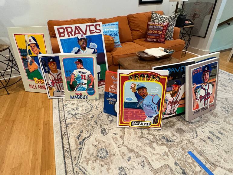 Original Folk Sports Painting by Steve Spencer