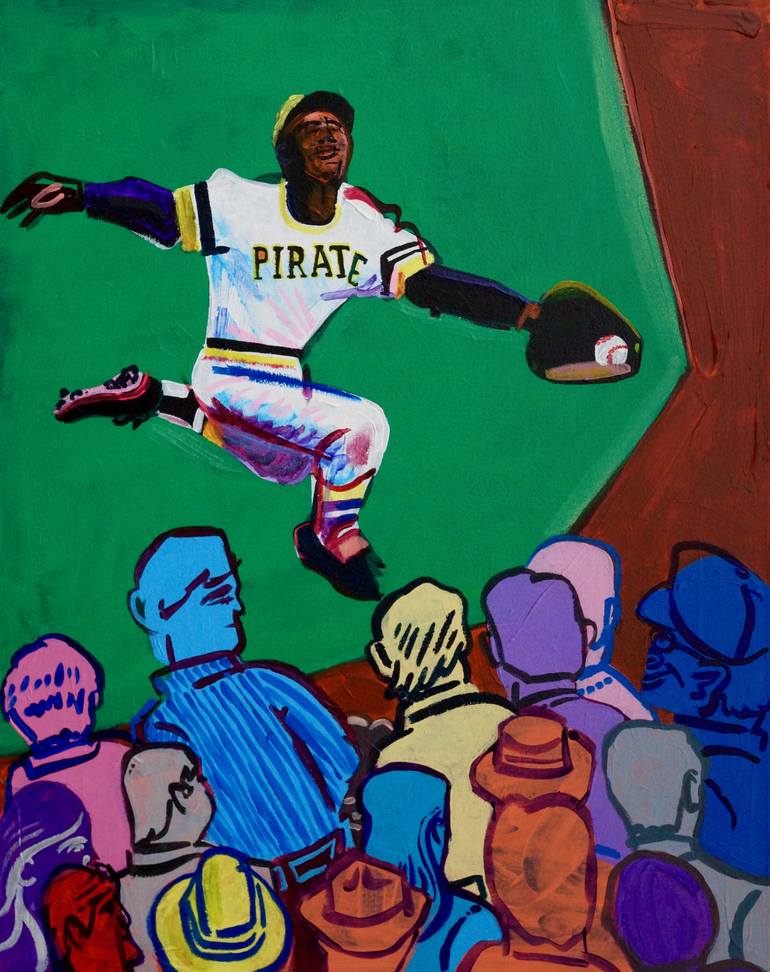 Artist creates giant mural of Pittsburgh Pirates legend Roberto Clemente