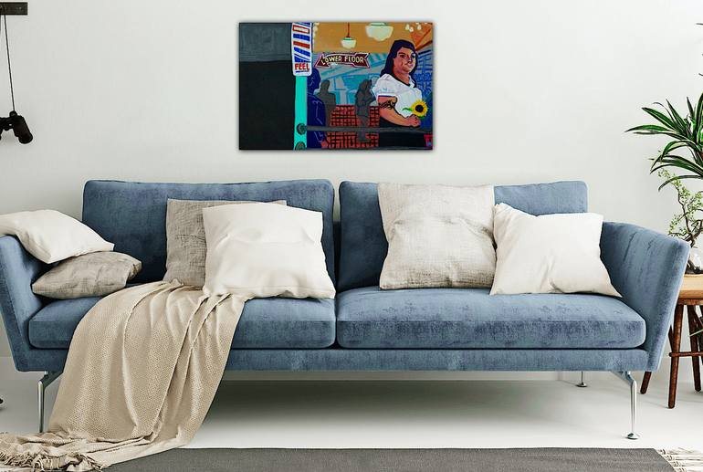 Original Folk People Painting by Steve Spencer