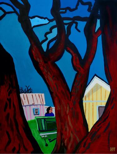 Original Folk Tree Paintings by Steve Spencer