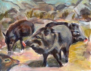 Original Expressionism Animal Paintings by Carolyn Holden