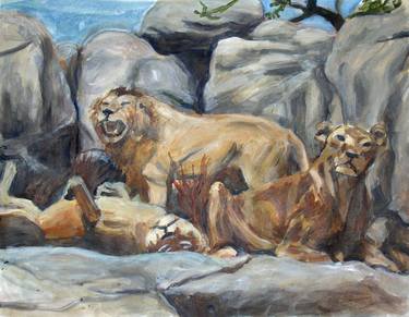 Original Expressionism Animal Paintings by Carolyn Holden
