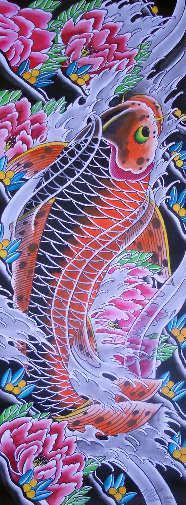 Original Fine Art Fish Painting by EL ConQuistaD’or