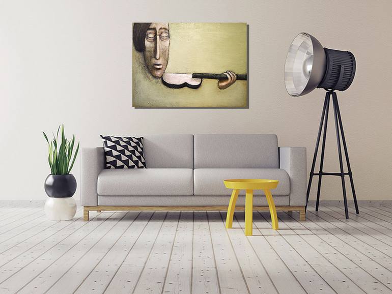 Stringless Violin Painting by Zhana Viel | Saatchi Art