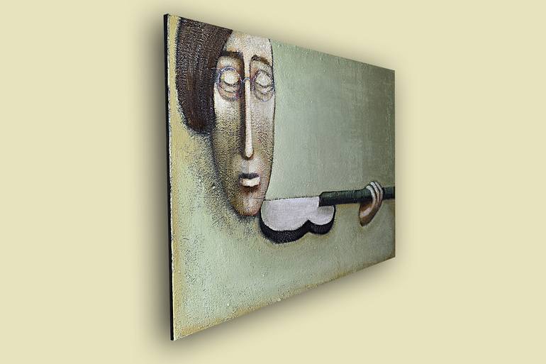 Stringless Violin Painting by Zhana Viel | Saatchi Art