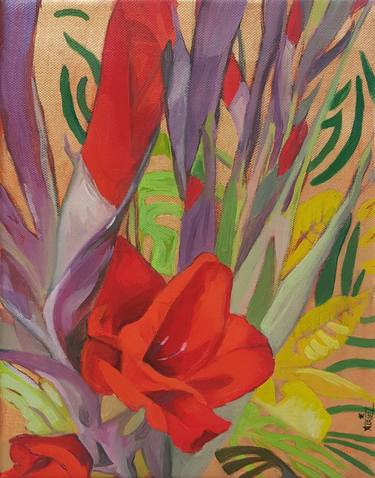 Print of Figurative Floral Paintings by Valérie Auriel
