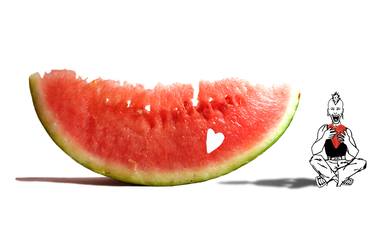 Watermelon heart thumb