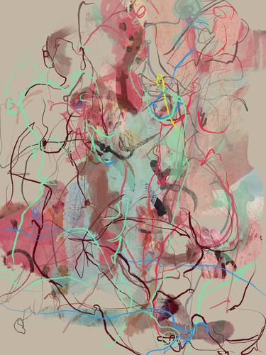 Original Contemporary Abstract Digital by Judith Brenner