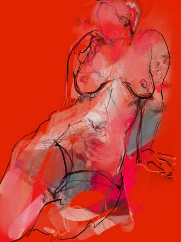 Original Figurative Body Mixed Media by Judith Brenner