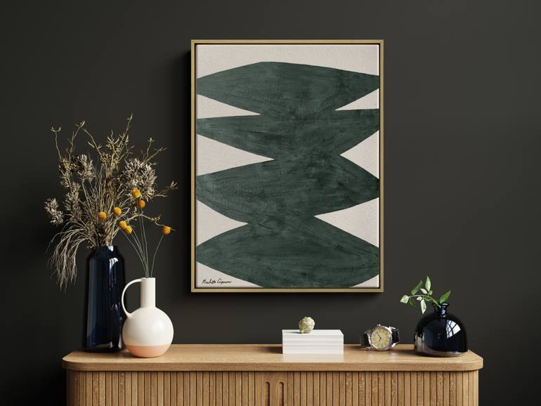 Original Geometric Abstract Painting by Nicolette Capuano