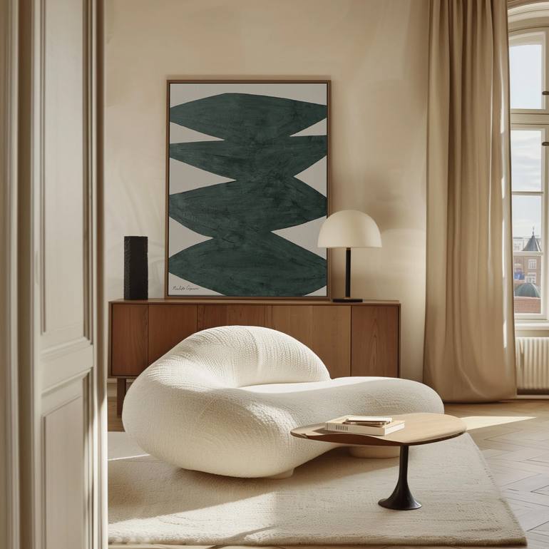 Original Geometric Abstract Painting by Nicolette Capuano