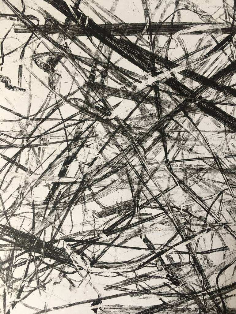 Original Surrealism Abstract Printmaking by Roman Bogdan
