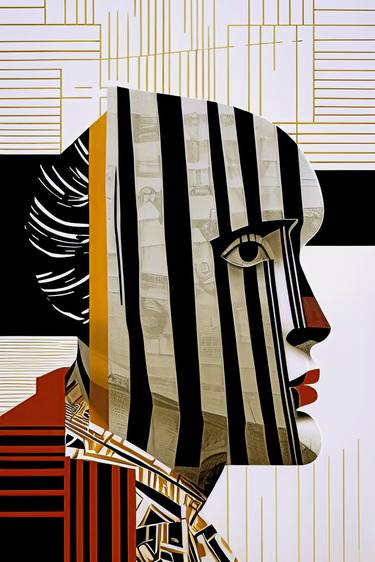 Print of Abstract Portrait Digital by Vas Sarisi