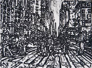 Print of Abstract Cities Drawings by Vas Sarisi