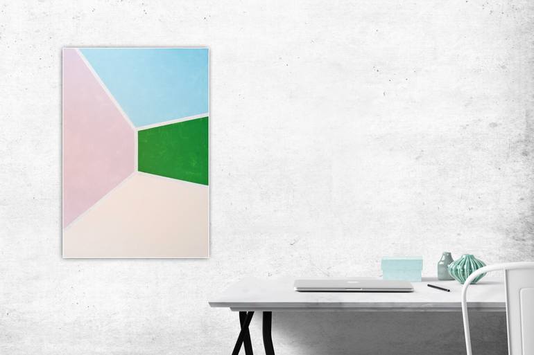 Original Abstract Geometric Painting by Vas Sarisi