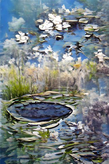 Water lilies VI - inspired by Claude Monet Painting - Limited Edition of 1 thumb