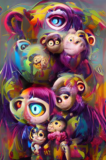 Big Ape Family - Funkey Monkey Collection - Limited Edition of 1 thumb