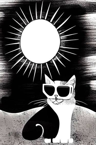 Print of Modern Cats Digital by Vas Sarisi