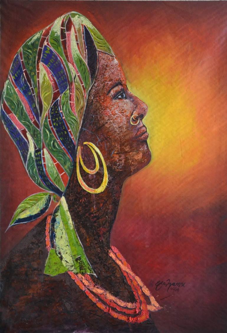 BEAUTY Painting by KINGSLEY IYAMU | Saatchi Art