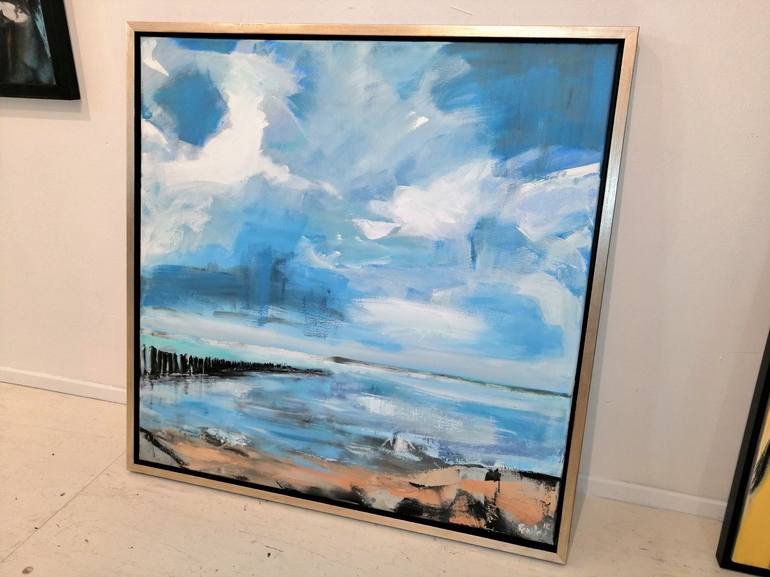 Original Impressionism Seascape Painting by Leyton Rowley