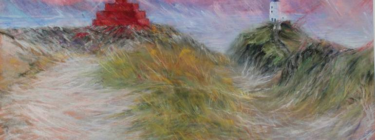 Original Expressionism Beach Painting by Jenny Amelia Jones