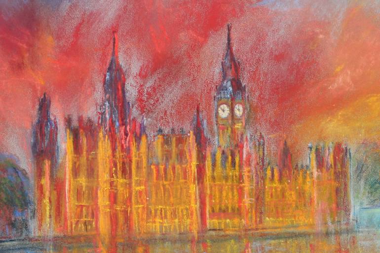 Original Expressionism Architecture Painting by Jenny Amelia Jones