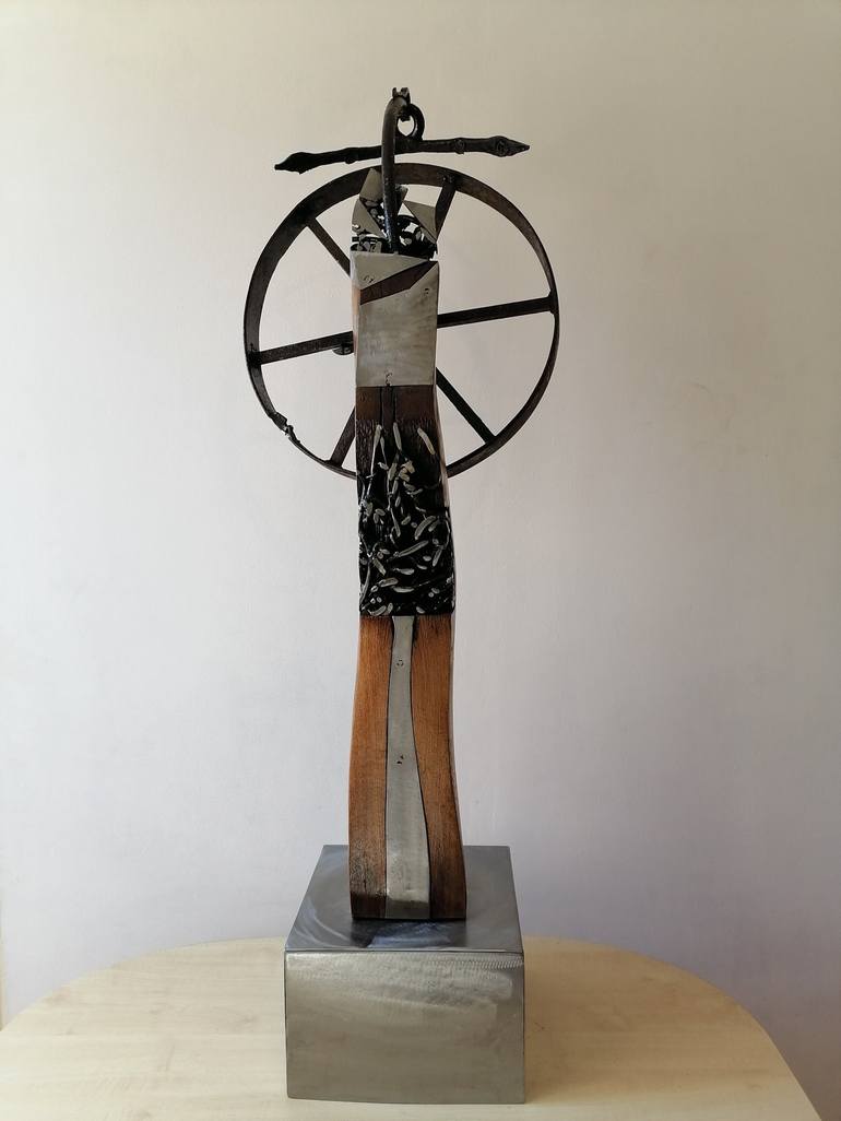 Original Abstract Sailboat Sculpture by Zdravko Jovic