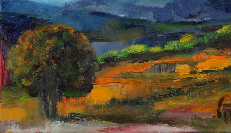 Original Impressionism Landscape Painting by WALTER FAHMY