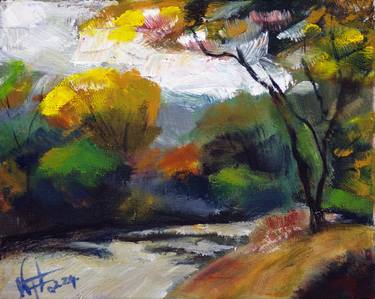 Original Impressionism Landscape Paintings by WALTER FAHMY