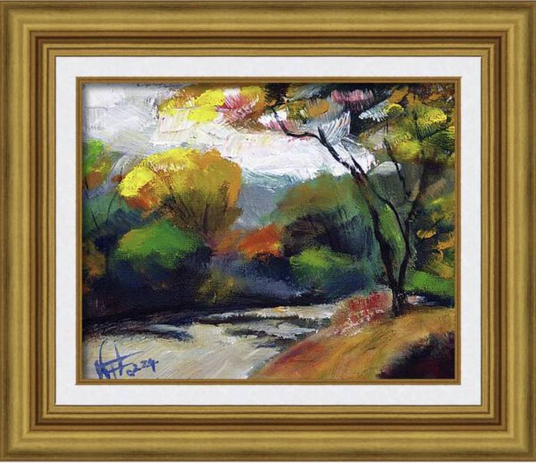 Original Impressionism Landscape Painting by WALTER FAHMY