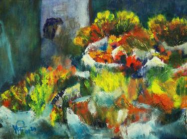 Original Impressionism Floral Paintings by WALTER FAHMY
