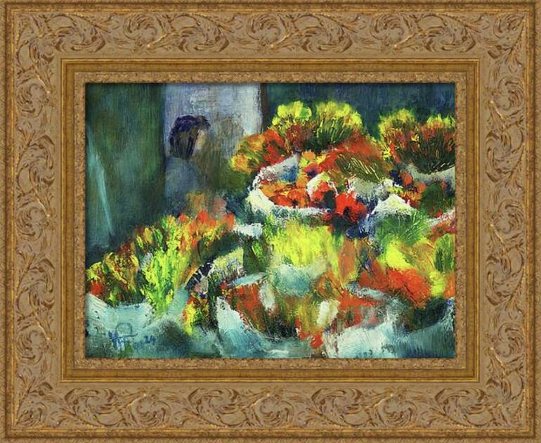 Original Impressionism Floral Painting by WALTER FAHMY