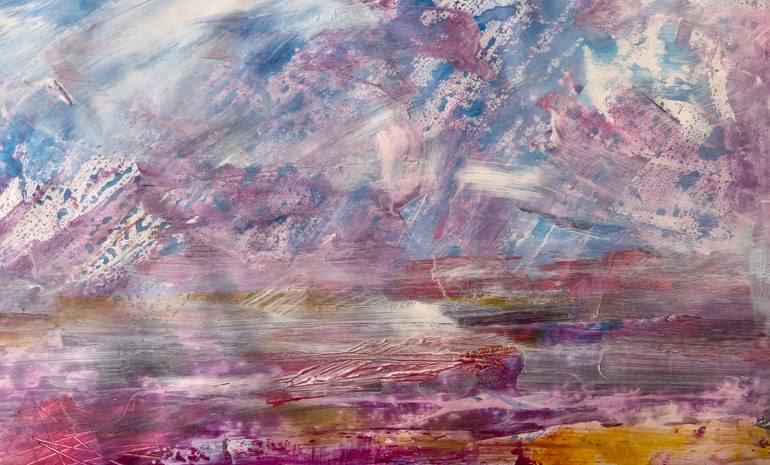 Original Abstract Expressionism Abstract Painting by Walter Fahmy