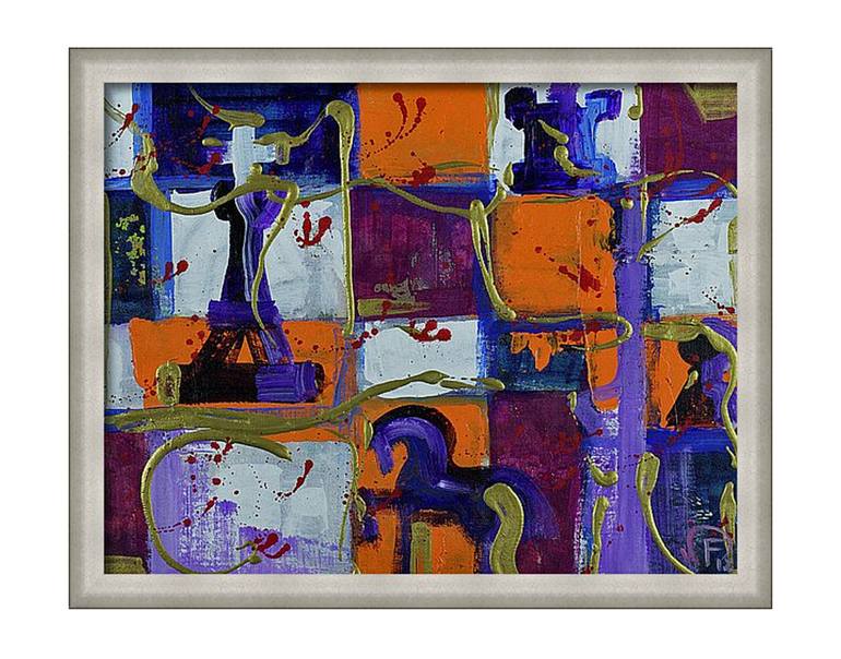 Original Fine Art Abstract Painting by WALTER FAHMY