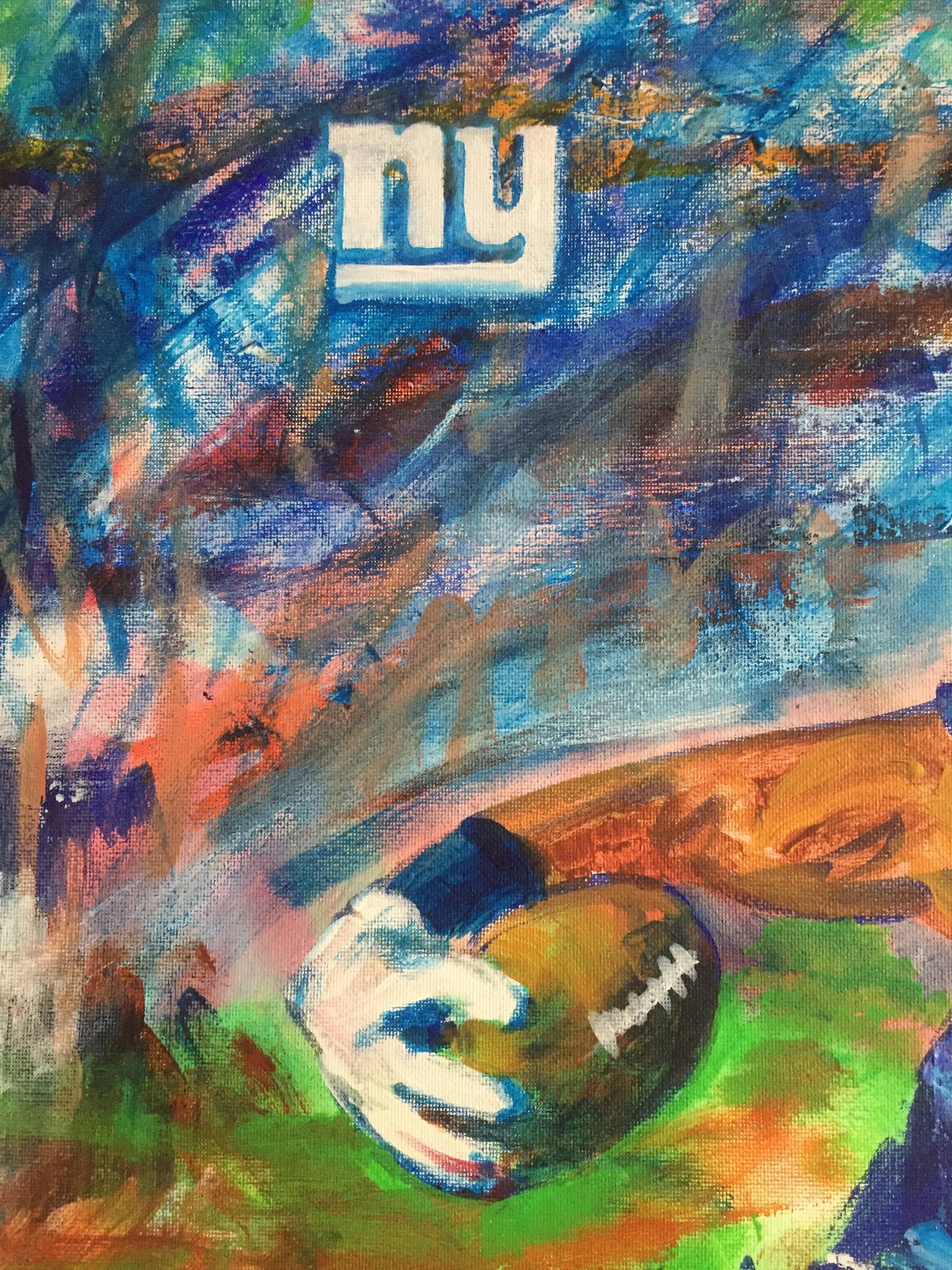 Ny Giants - Big Blue Painting by Walter Fahmy - Fine Art America