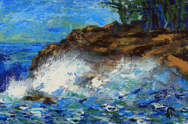 Original Impressionism Seascape Paintings by WALTER FAHMY